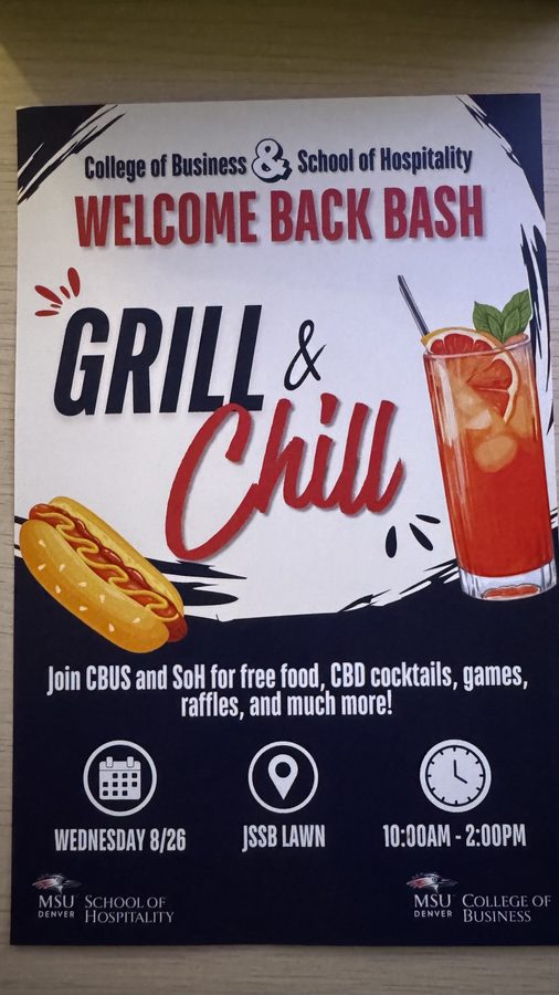 Grill & Chill Welcome Back Bash flyer